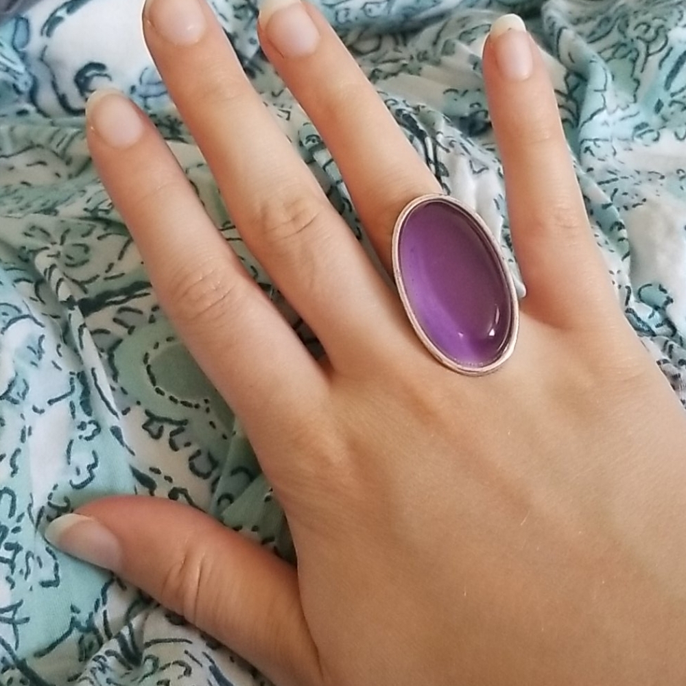 🌟10 FOR $30 Purple oversized cocktail ring